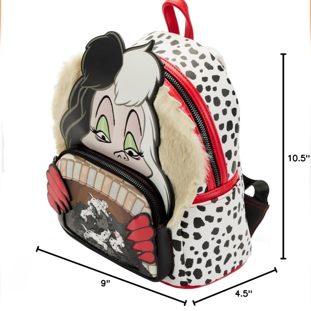 Loungefly NWT Cruella De Vil 101 Dalmatians Scene - Picture 15 of 15